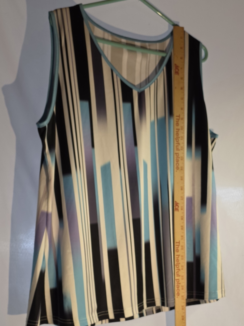 Women’s Striped V-Neck Tank Top - Blue & White